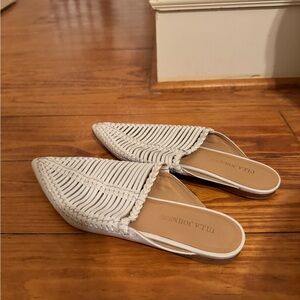 Ulla Johnson Jana Babouche Mule - White Woven - 38